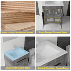 24 Inch Freestanding Bathroom Vanity with Sink