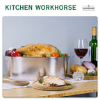 Oval Dutch Oven with Lid - 10 Quart (15 Inch)