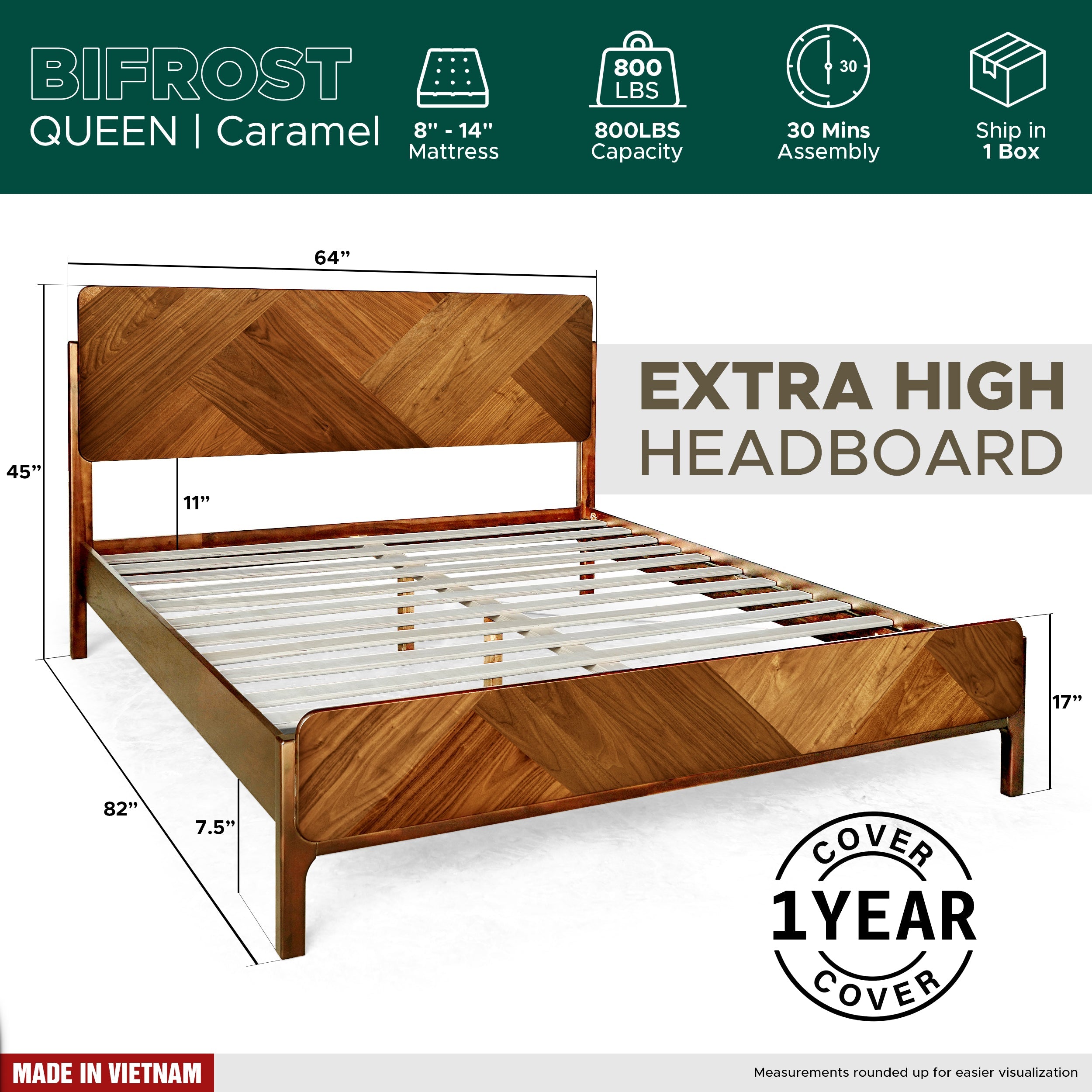 Bifrost Solid Wood Bed Frame