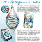 Alaska Boy Polar Bear Glass Ornament by G. DeBrekht - Wildlife Holiday Decor - 744-035