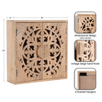 Saanvi Carved Wood Wall Cabinet