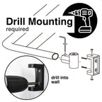 44 in. to 70 in. Double Curved Shower Rod (Matte Black Finish)