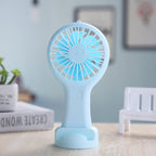 Pocket Fan Rechargeable Home Air Conditioner With Portable Pocket Fan Cartoon Handheld Desktop Rechargeable Standing Fan Three Gear Wind Speed Regulation Battery Operated USB Small Fan with 3 Speeds for Home Office Car Outdoor Travel
