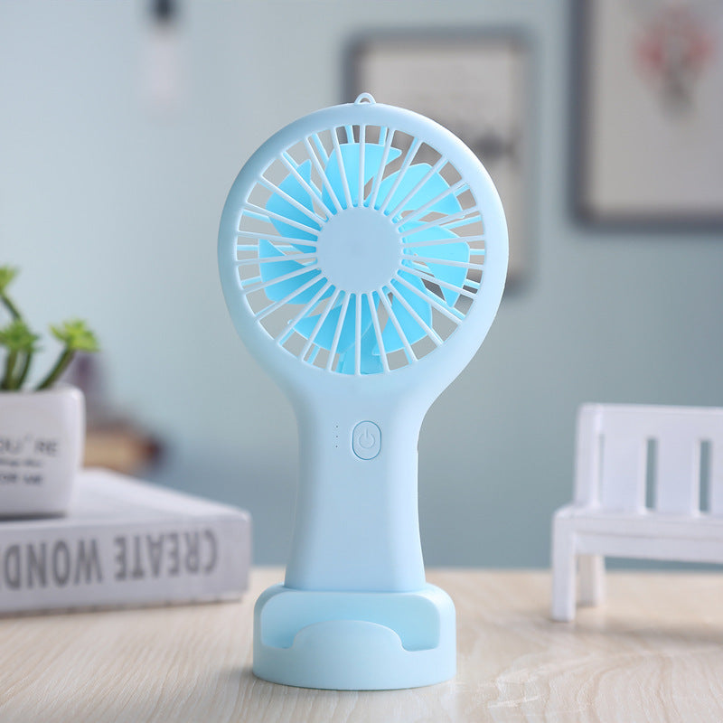 Pocket Fan Rechargeable Home Air Conditioner With Portable Pocket Fan Cartoon Handheld Desktop Rechargeable Standing Fan Three Gear Wind Speed Regulation Battery Operated USB Small Fan with 3 Speeds for Home Office Car Outdoor Travel