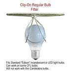 8"W x 7"H Textured Oatmeal Hard Back Lampshade Edison Clip On