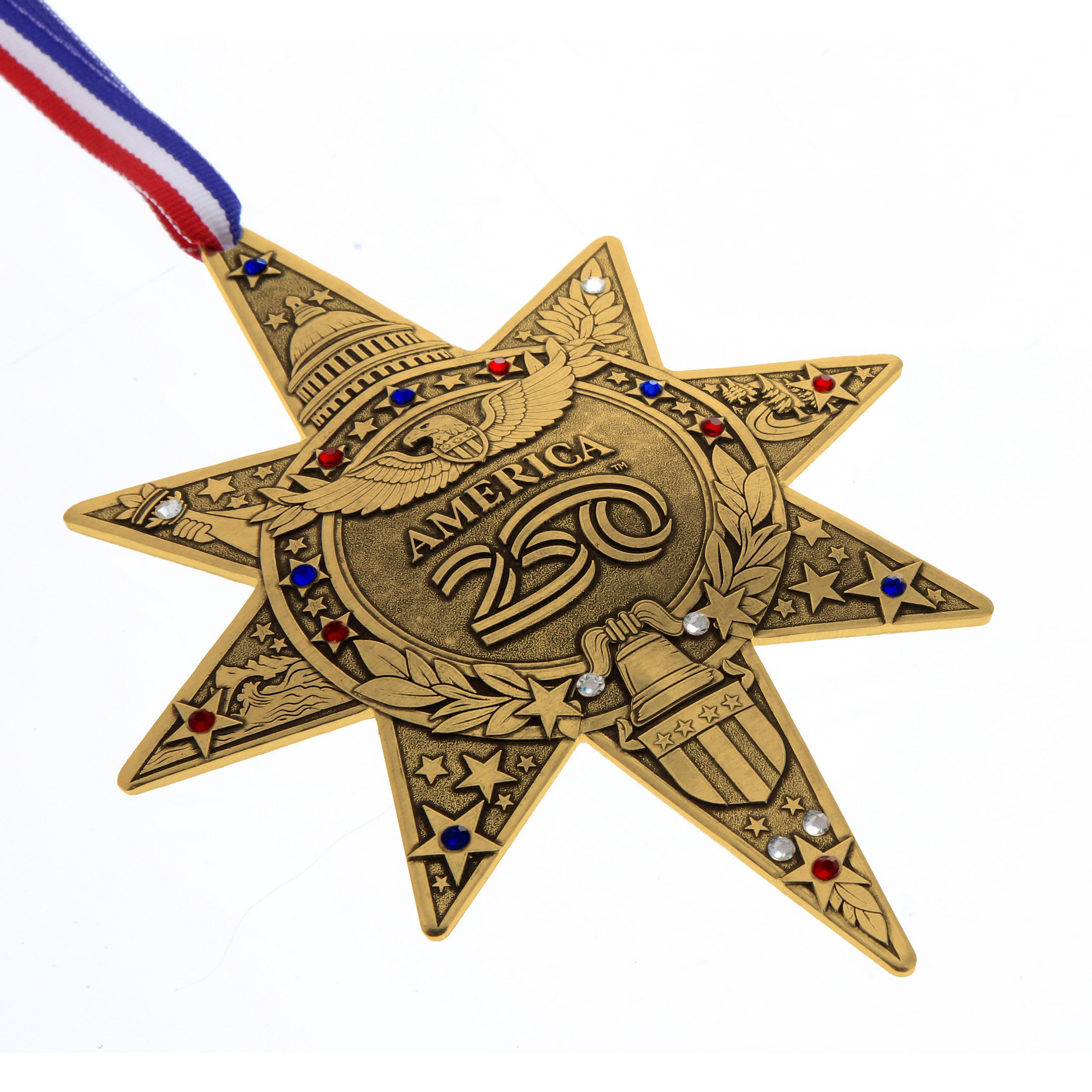 America250 Sea to Shining Sea Commemorative Ornament (Bronze and Crystals)