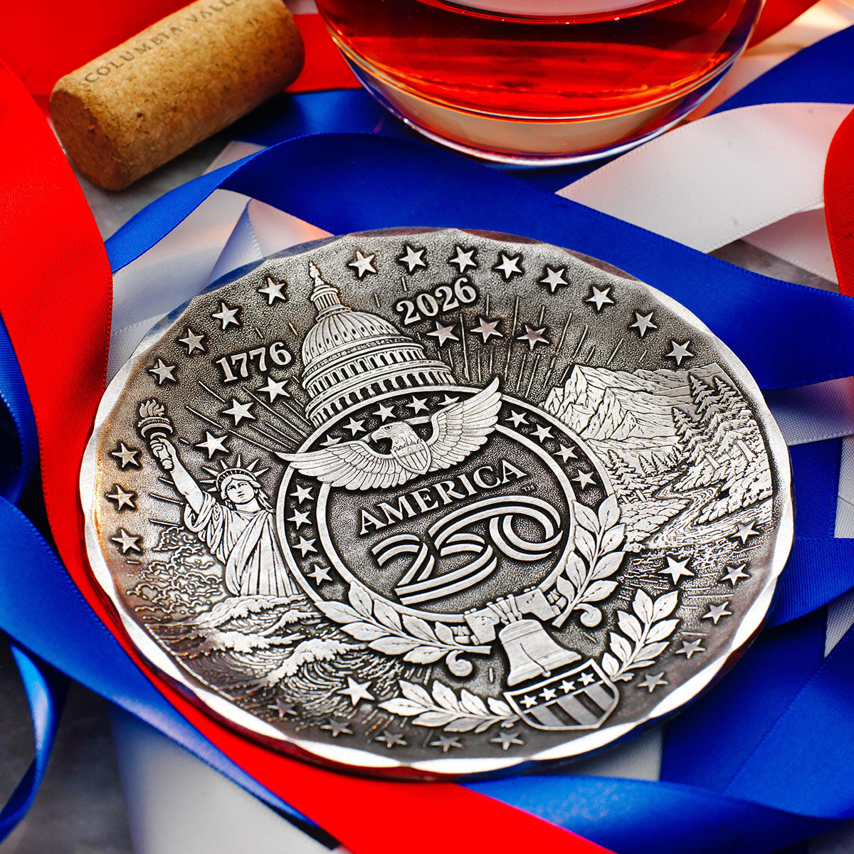 America250 Sea to Shining Sea 4-piece Coaster Set