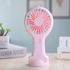 Pocket Fan Rechargeable Home Air Conditioner With Portable Pocket Fan Cartoon Handheld Desktop Rechargeable Standing Fan Three Gear Wind Speed Regulation Battery Operated USB Small Fan with 3 Speeds for Home Office Car Outdoor Travel