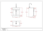 Shaker - Modern Wide, Laundry Cabinet With Faucet And Stainless Steel Sink