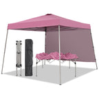 Ainfox 8ft x10ft Pop Up Canopy Tent, Portable Gazebo, Outdoor Canopy for Events With 1/2 SideWall