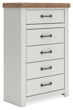 Savonport - Five Drawer Chest - White / Brown