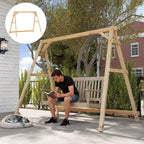 770lbs Porch Swing Frame, Heavy Duty A-Frame Hanging Chair Stand Only with Reinforced Bars for Porch, Garden, Backyard