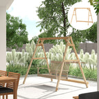 770lbs Porch Swing Frame, Heavy Duty A-Frame Hanging Chair Stand Only with Reinforced Bars for Porch, Garden, Backyard
