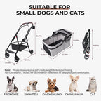 4-Wheel Foldable Pet Stroller for Dogs and Cats