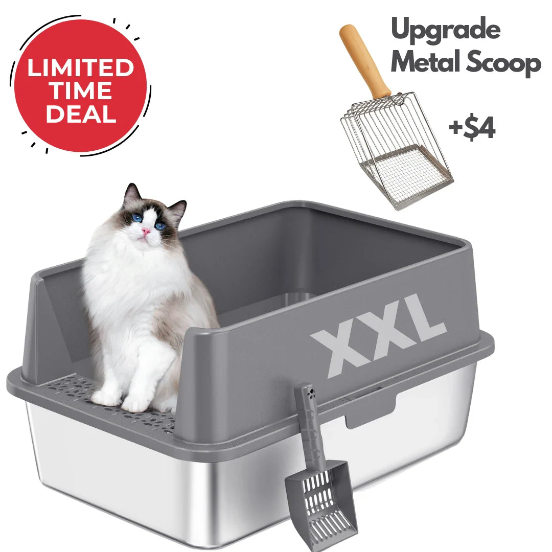 XXL 304 Stainless Steel Cat Litter Box