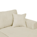 3 Piece Double Chaise Sectional Sofa