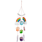 Rainbow Bridge Paw Print Ceramic Chime