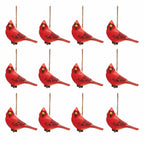 Resin Cardinal Ornament Set of 12