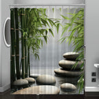 Stone Shower Curtain Quiet Bathroom Decorative Partition