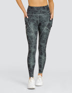 ZAYN HI-RISE LEGGING WITH SIDE POCKETS - SNAKESKIN