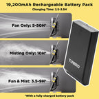 AirSupply MS12 Portable Mist Fan, 11L Tank & Up to 50H Runtime