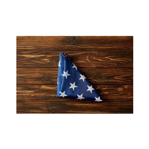 Pre-Folded American Flags for Flag Display Cases - American made flags and hand folded by veterans.