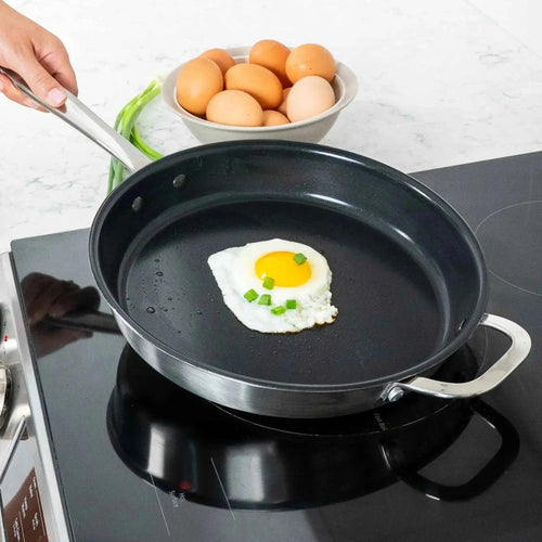5-Ply Nonstick Stainless Frying Pan