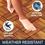 Solid Wood Deck Tiles Set 10