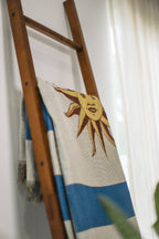 Uruguay Flag Woven Throw Blanket