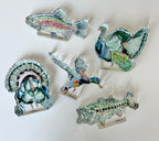 Chasing Rainbows Trout Fish Acrylic Tabletop Art