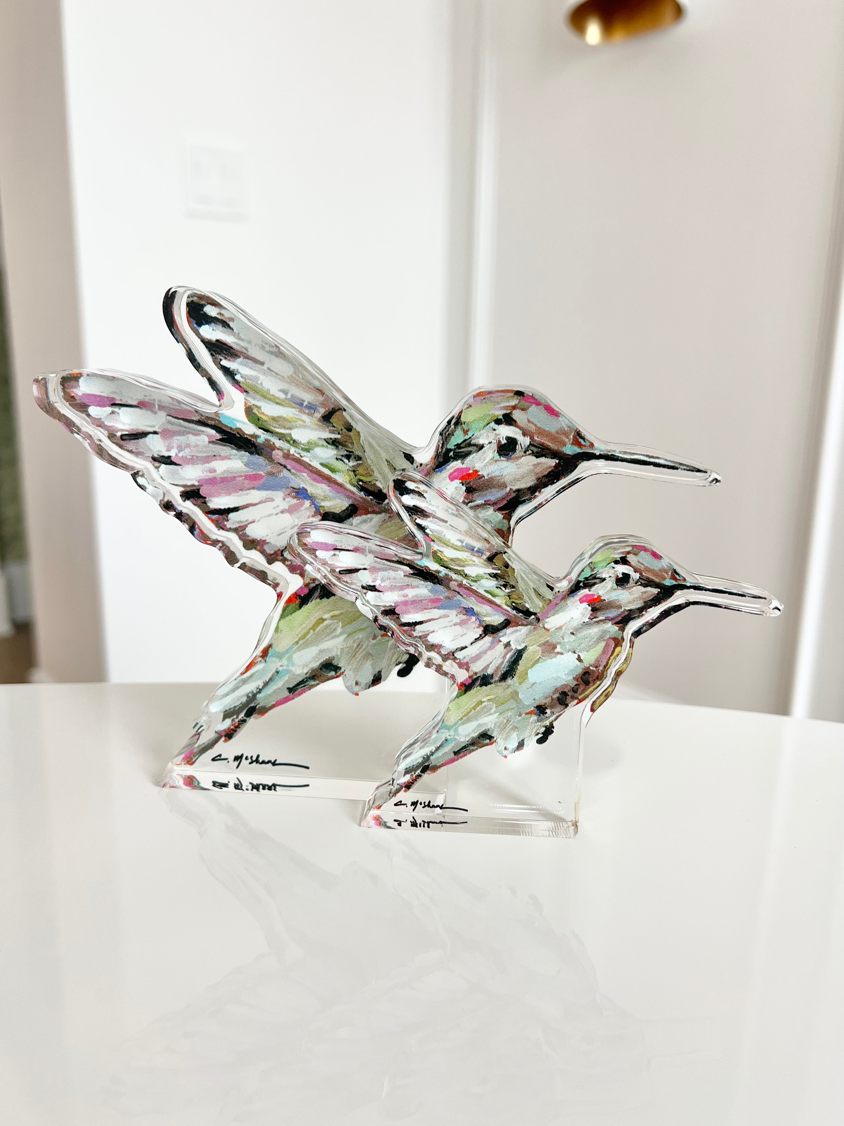 Hummingbird Acrylic Tabletop Art