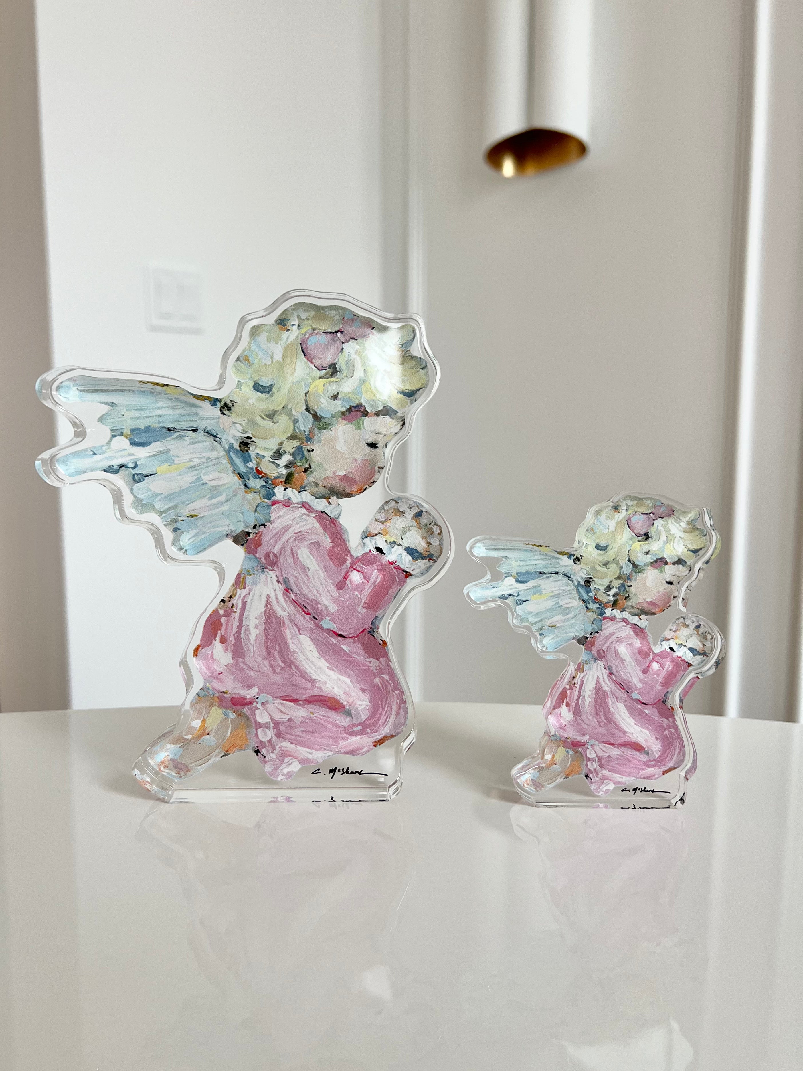 Tiny Wings I Angel Acrylic Tabletop Art