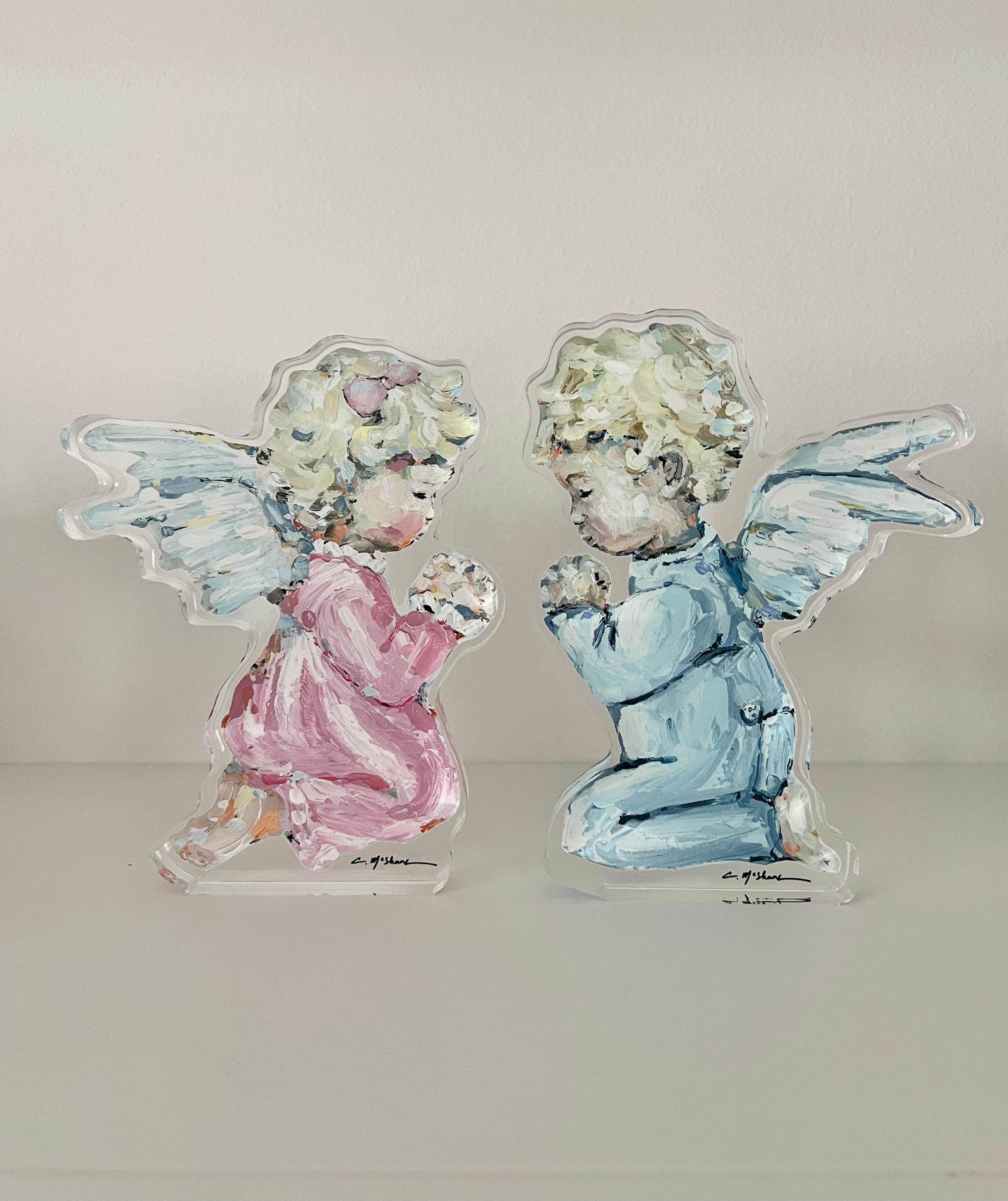 Tiny Wings I Angel Acrylic Tabletop Art