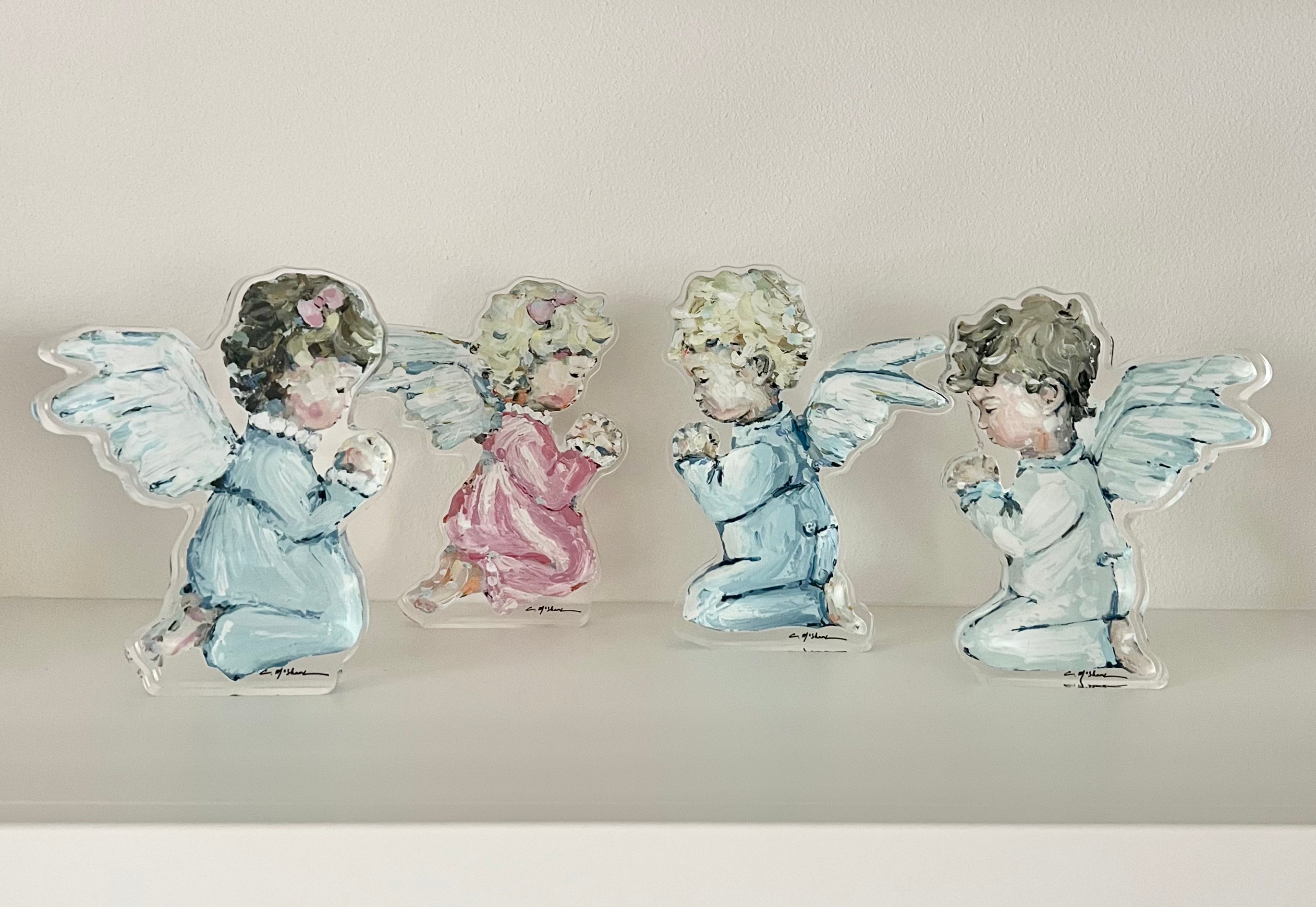 Tiny Wings I Angel Acrylic Tabletop Art