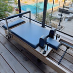 Janet Elite Plus Foldable Pilates Reformer – Studio Grade Luxury Maple Wood Home Pilates Machine - RE016