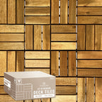 Solid Wood Deck Tiles Set 10