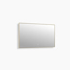 Apus Brushed Gold LED Mirror – Backlit, Anti-Fog, Dimmable