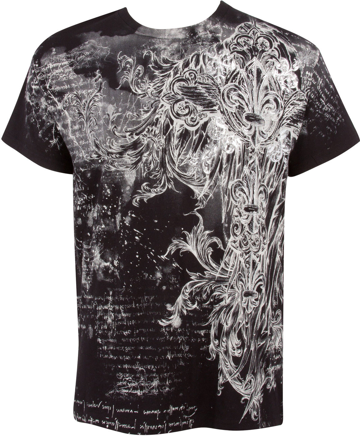 Sakkas Vines and Fleur De Lis Cotton Mens T-Shirt