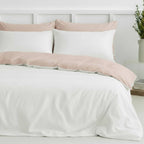 Two-Tone Bamboo Duvet Cover + 2 Shams Set