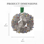 Merry Parrot Ornament with Crystals (Aluminum)