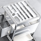 Stainless Steel Kitchen Knife Holder Multifunctional Knife Storage Organizer Cutlery Rack Pot Lid Rack Cutting Board Racks