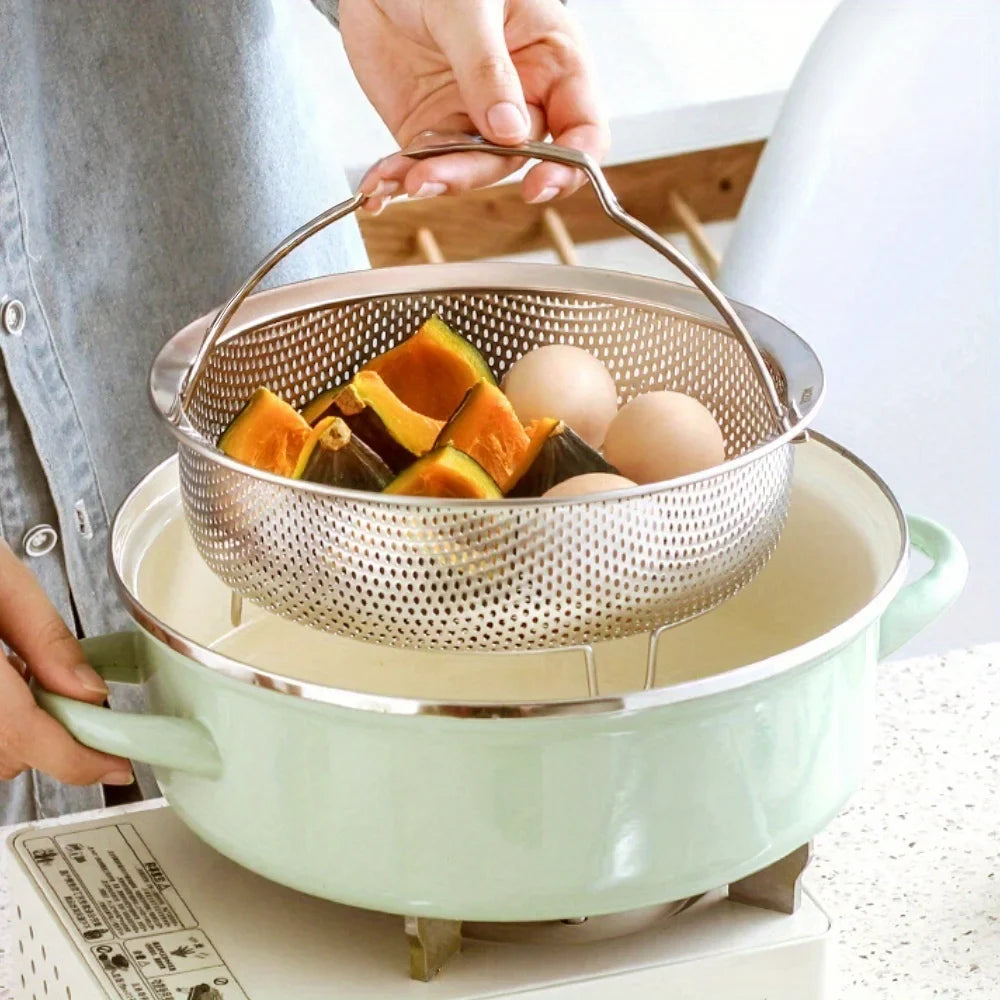 304 Stainless Steel Food Steamer Basket for Egg Meat Prssure Cooker Rice Steam Basket