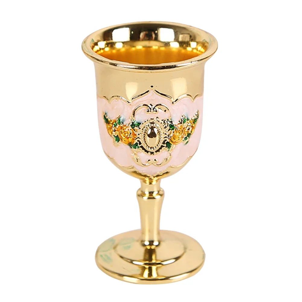 30/40ML Aluminum Alloy Wine Glasses Retro Dinnerware Goblet Vintage European Style Spirit Vodka Champagne Glasses Bar Home Decor