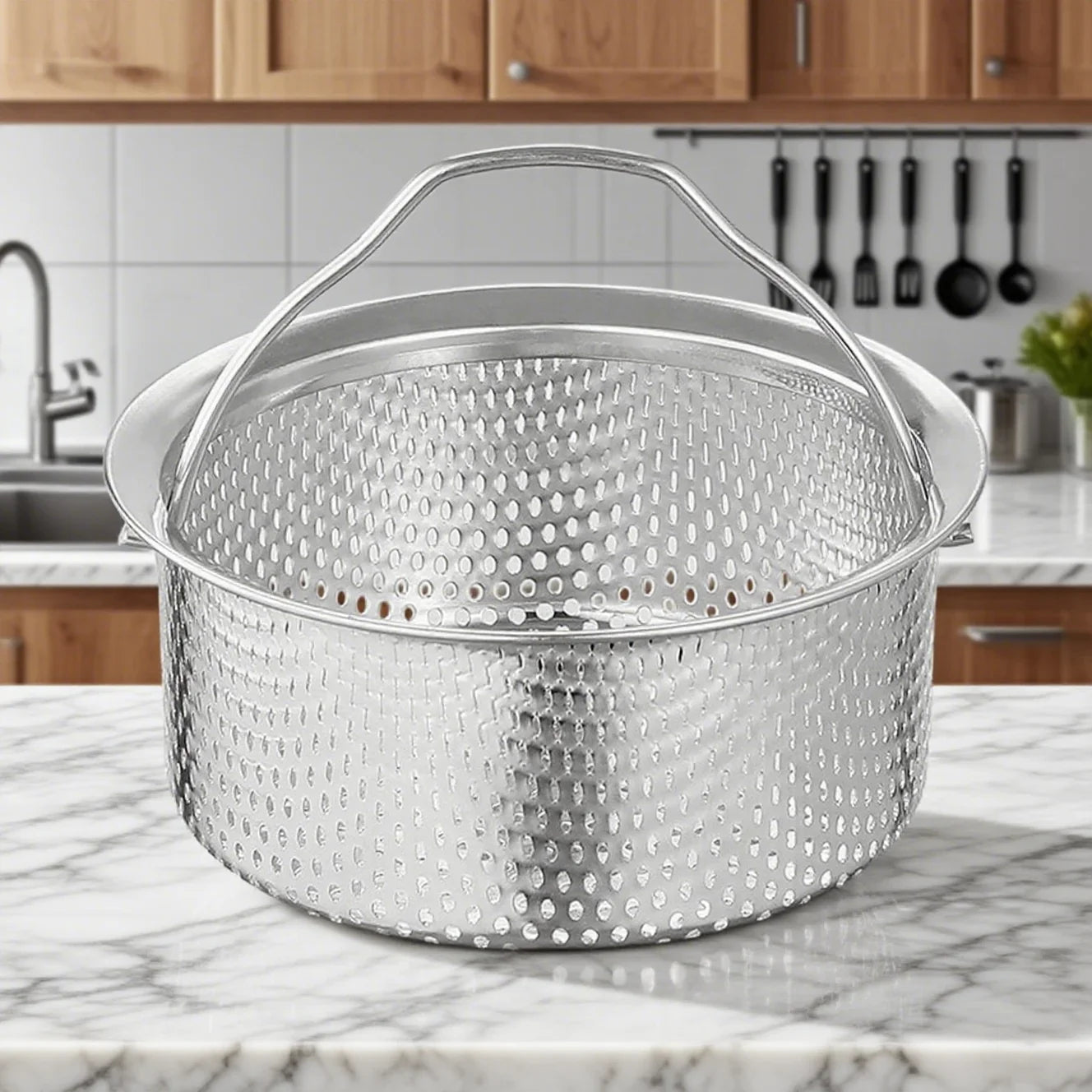 304 Stainless Steel Food Steamer Basket for Egg Meat Prssure Cooker Rice Steam Basket
