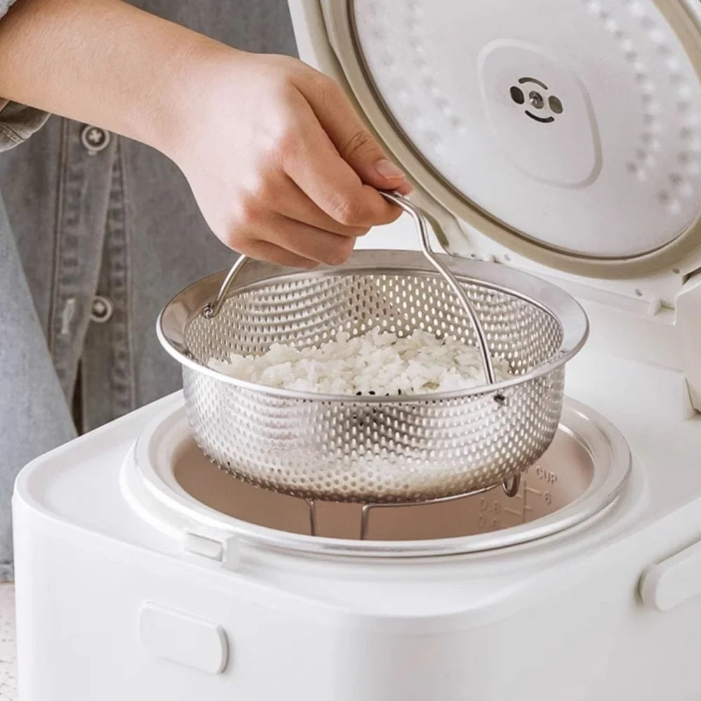 304 Stainless Steel Food Steamer Basket for Egg Meat Prssure Cooker Rice Steam Basket