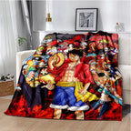Anime One Piece 3D Cartoon Blanket - Soft, Warm Throw for Bedroom, Living Room, Bed, Camping, Picnic, Office, Kids Gift