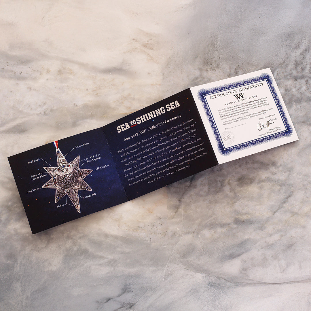America250 Sea to Shining Sea Commemorative Ornament (Aluminum and Crystals)