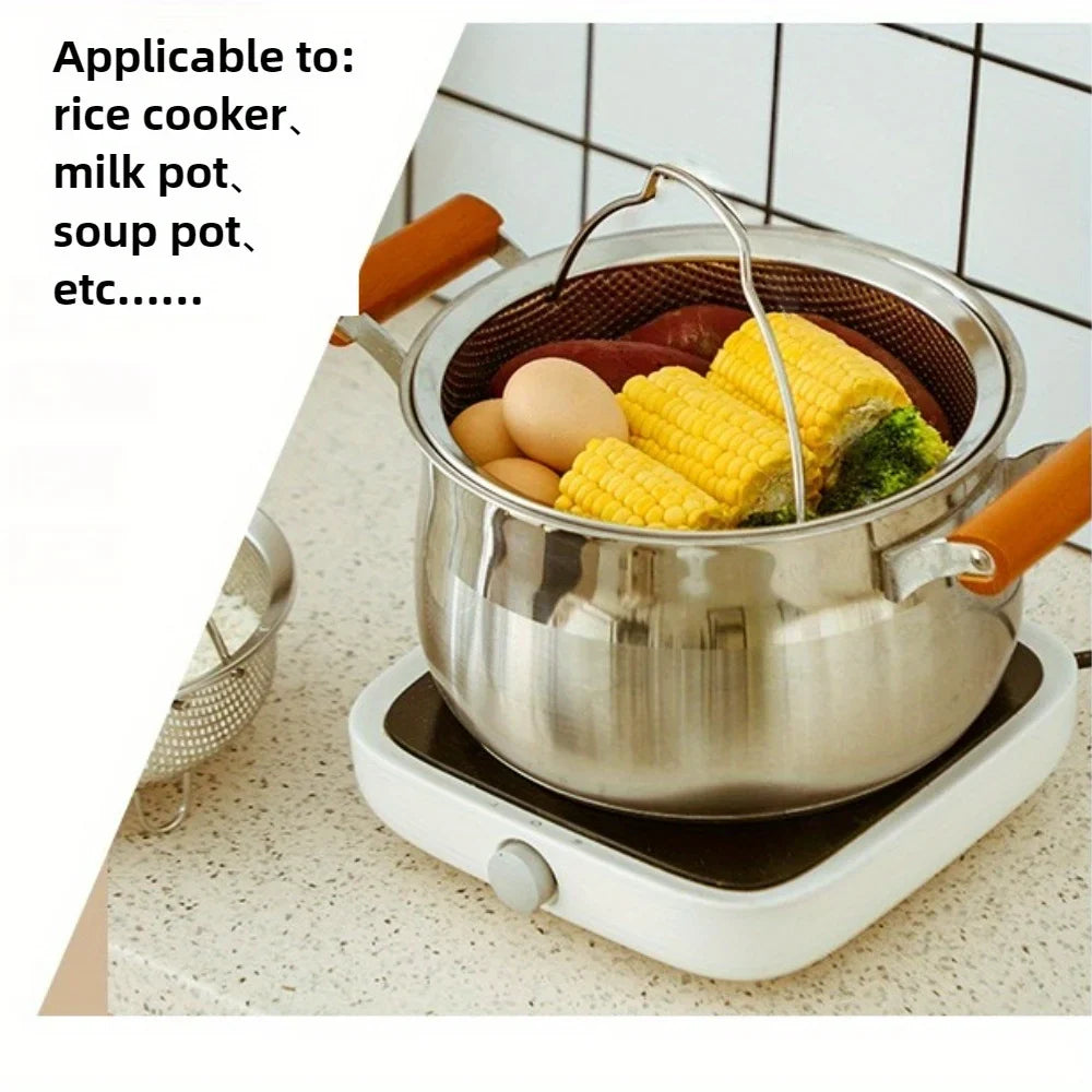 304 Stainless Steel Food Steamer Basket for Egg Meat Prssure Cooker Rice Steam Basket