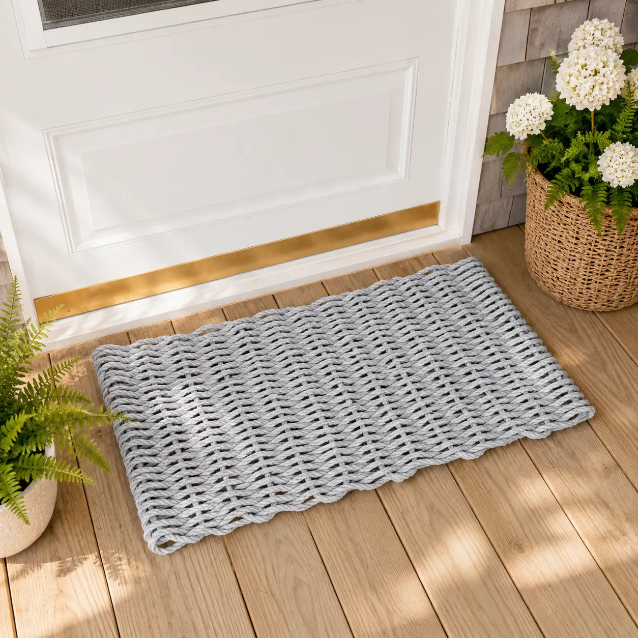 Solid Color Lobster Rope Doormat