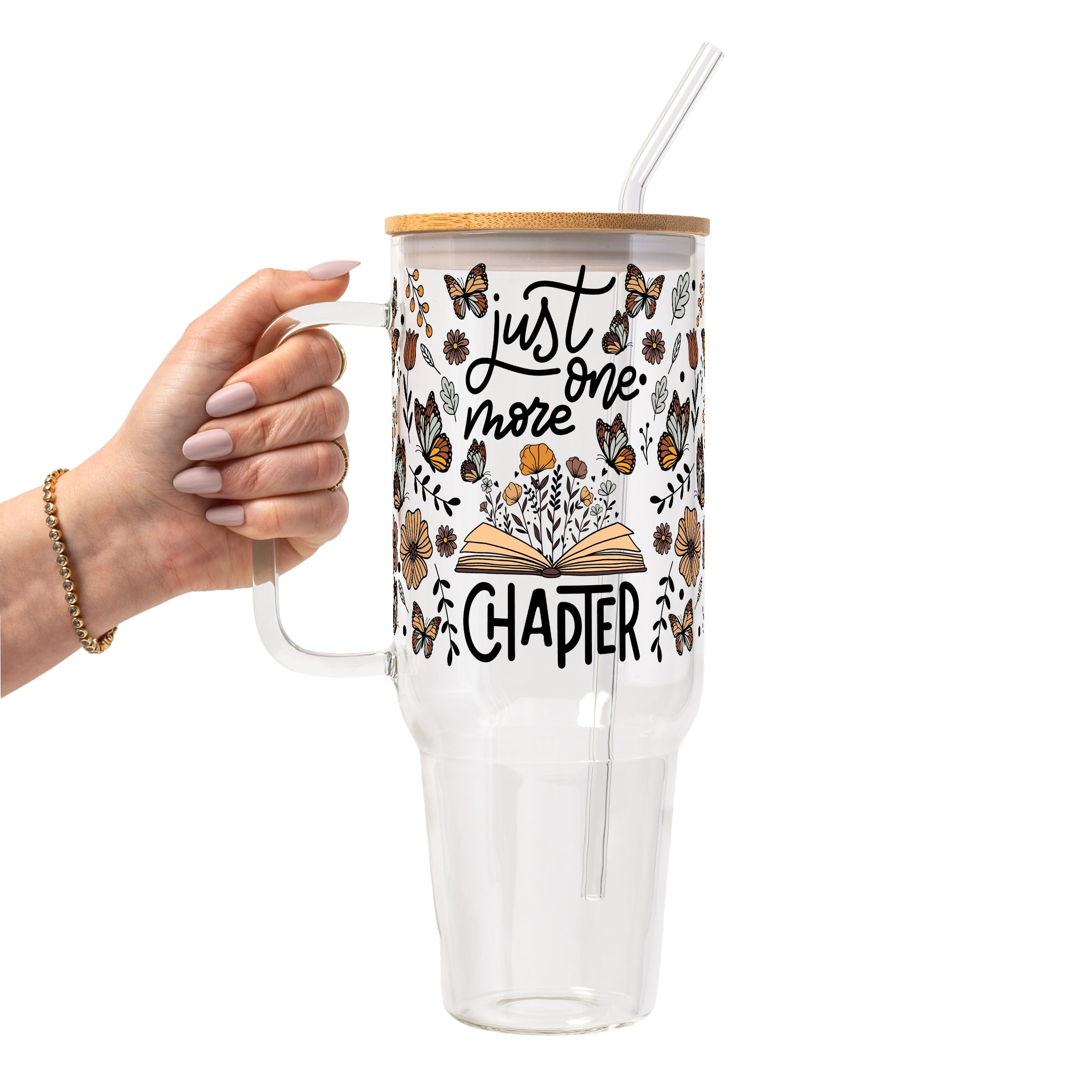 Just One More Chapter Glass Cup